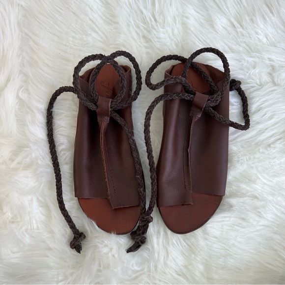Free People | Cherry Valley Leather Tie Sandal NWT - Picture 3 of 6